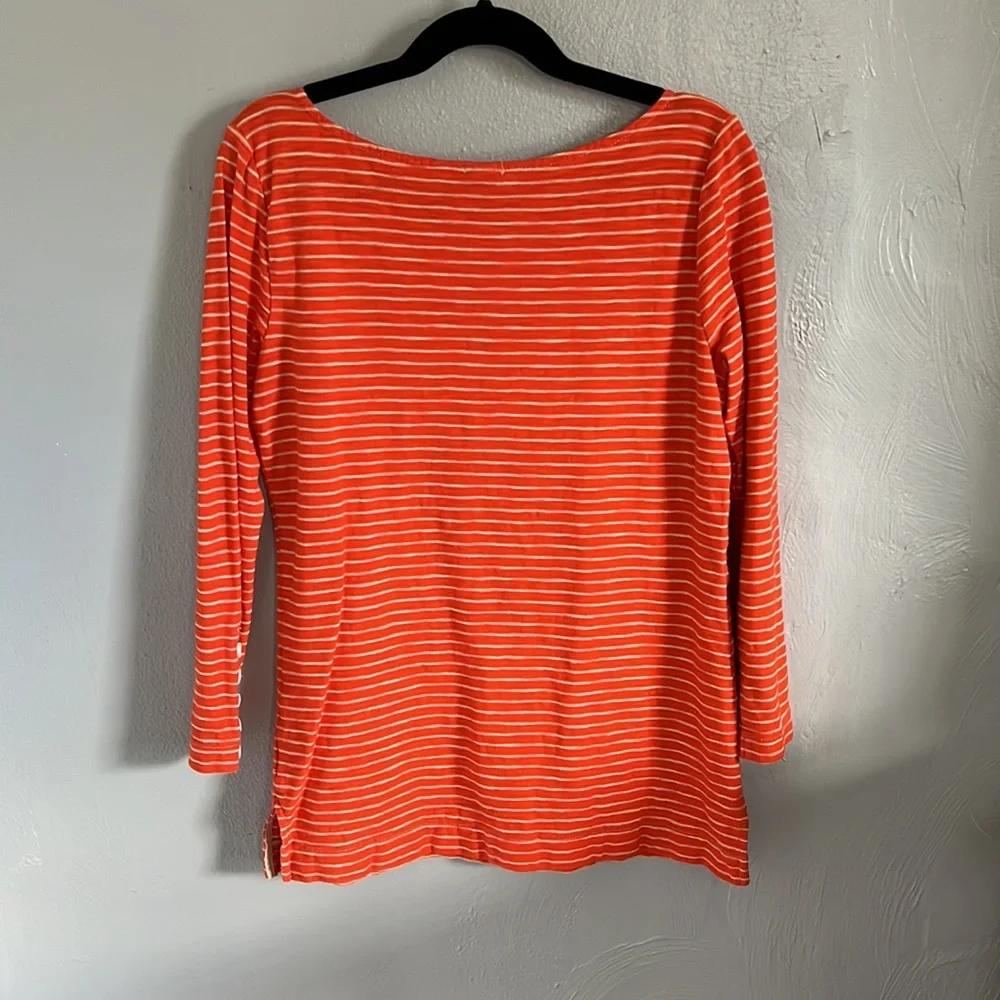J. Crew 3/4 sleeve striped tee